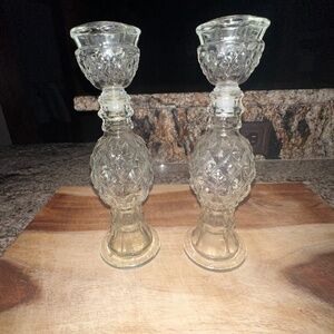 Vintage Avon Perfume Bottle Candle Holders